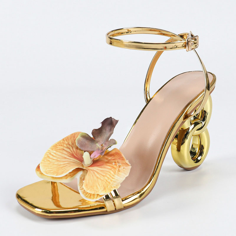 Aneikeh Golden Open Toe Buckle - огляд і ціна Women'S Shoes Quality