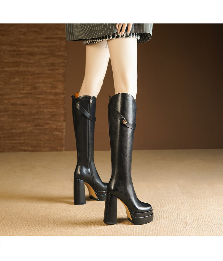 Autumn and Winter Soft Leather - огляд і ціна Knee High Boots Women